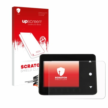 Vorderseite einer Produktverpackung mit dem Markenlogo upscreen. Daneben ist das Gerät Spektrum Smart Technology XBC100 mit de
