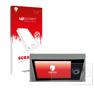 Vorderseite einer Produktverpackung mit dem Markenlogo upscreen. Daneben ist das Gerät Volkswagen California 6.1 mit dem zugeh