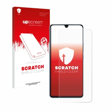 Vorderseite einer Produktverpackung mit dem Markenlogo upscreen. Daneben ist das Gerät Vivo iQOO Neo 9 Pro mit dem zugehörigen