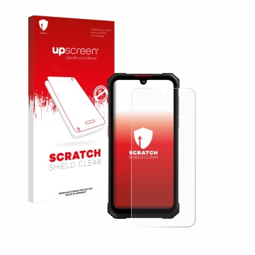 Vorderseite einer Produktverpackung mit dem Markenlogo upscreen. Daneben ist das Gerät Hotwav Cyber 9 Pro mit dem zugehörigen 
