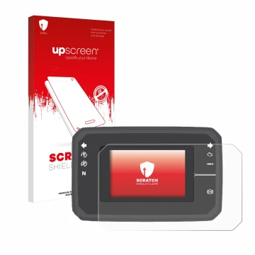 Vorderseite einer Produktverpackung mit dem Markenlogo upscreen. Daneben ist das Gerät Honda CB650R TFT Display mit dem zugehö