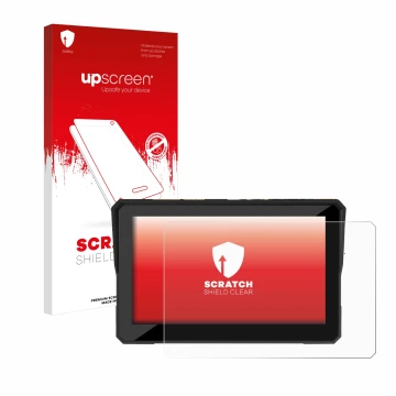 Vorderseite einer Produktverpackung mit dem Markenlogo upscreen. Daneben ist das Gerät Carpuride W502 5