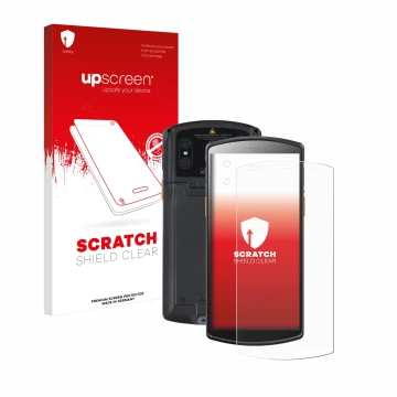 Vorderseite einer Produktverpackung mit dem Markenlogo upscreen. Daneben ist das Gerät Urovo DT50 5,7