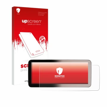 Vorderseite einer Produktverpackung mit dem Markenlogo upscreen. Daneben ist das Gerät Erisin ES46GC50-TDE 12,3
