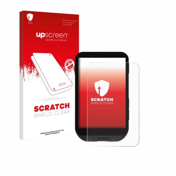 Vorderseite einer Produktverpackung mit dem Markenlogo upscreen. Daneben ist das Gerät iGPSPORT igs800 mit dem zugehörigen Dis