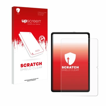 Vorderseite einer Produktverpackung mit dem Markenlogo upscreen. Daneben ist das Gerät Xiaomi Redmi Pad Pro 5G mit dem zugehör