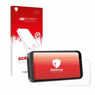 Vorderseite einer Produktverpackung mit dem Markenlogo upscreen. Daneben ist das Gerät Carpuride W603 6.3