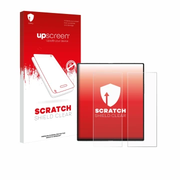 Vorderseite einer Produktverpackung mit dem Markenlogo upscreen. Daneben ist das Gerät Samsung Galaxy Z Fold 6 5G (Inneres Dis