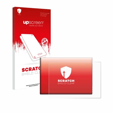 Vorderseite einer Produktverpackung mit dem Markenlogo upscreen. Daneben ist das Gerät G-STORY 10.1
