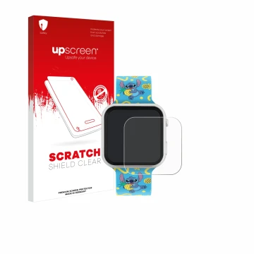 Vorderseite einer Produktverpackung mit dem Markenlogo upscreen. Daneben ist das Gerät Disney Stitch LAS4038 mit dem zugehörig