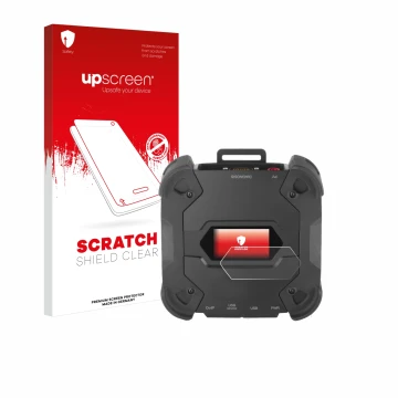 Vorderseite einer Produktverpackung mit dem Markenlogo upscreen. Daneben ist das Gerät Texa TXT MULTIHUB mit dem zugehörigen D