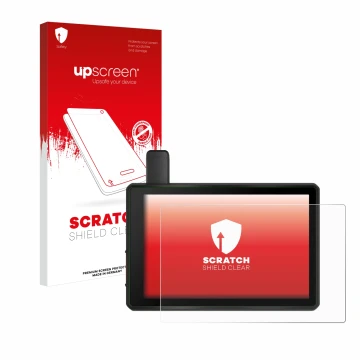 Vorderseite einer Produktverpackung mit dem Markenlogo upscreen. Daneben ist das Gerät Garmin Tread SxS Edition 8