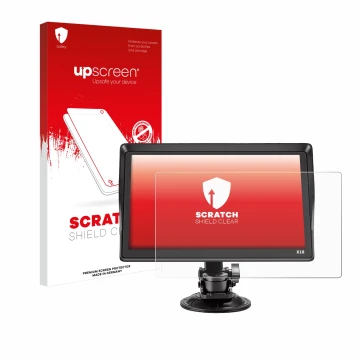 Vorderseite einer Produktverpackung mit dem Markenlogo upscreen. Daneben ist das Gerät Xgody X10 9