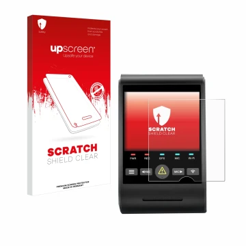 Vorderseite einer Produktverpackung mit dem Markenlogo upscreen. Daneben ist das Gerät VIOFO A229 PRO mit dem zugehörigen Disp