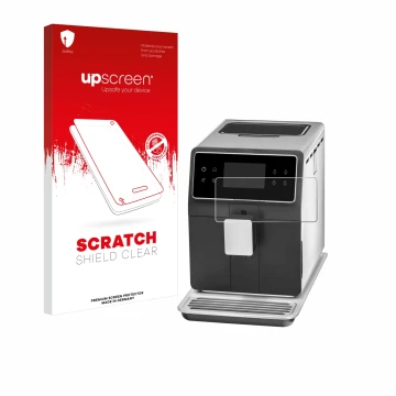 Vorderseite einer Produktverpackung mit dem Markenlogo upscreen. Daneben ist das Gerät WMF Perfection 880L mit dem zugehörigen