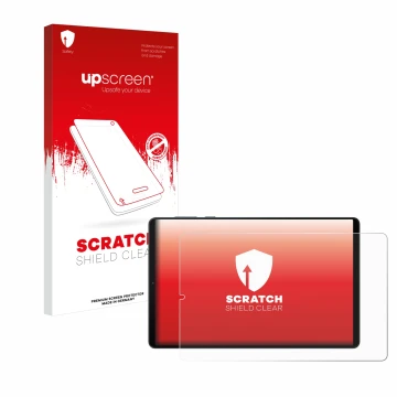 Vorderseite einer Produktverpackung mit dem Markenlogo upscreen. Daneben ist das Gerät Lenovo Legion Y700 (2024) mit dem zugeh