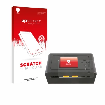 Vorderseite einer Produktverpackung mit dem Markenlogo upscreen. Daneben ist das Gerät Gens Ace IMARS D300 mit dem zugehörigen