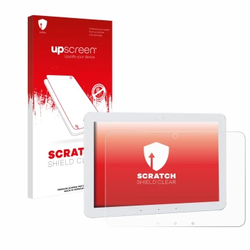 Vorderseite einer Produktverpackung mit dem Markenlogo upscreen. Daneben ist das Gerät Amazon Echo Hub 8