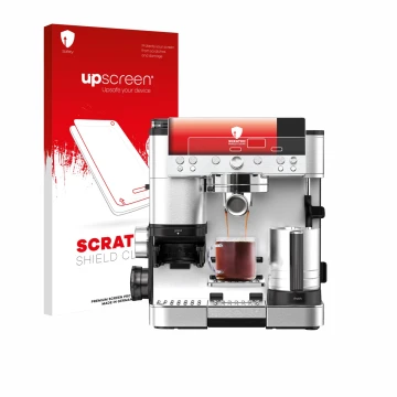 Vorderseite einer Produktverpackung mit dem Markenlogo upscreen. Daneben ist das Gerät Ninja Luxe Cafe Premier ES601EU mit dem