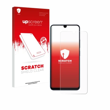 Vorderseite einer Produktverpackung mit dem Markenlogo upscreen. Daneben ist das Gerät Xiaomi Redmi 14C mit dem zugehörigen Di