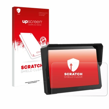 Vorderseite einer Produktverpackung mit dem Markenlogo upscreen. Daneben ist das Gerät Carpuride W702 Pro 7