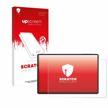 Vorderseite einer Produktverpackung mit dem Markenlogo upscreen. Daneben ist das Gerät Teclast T70 14