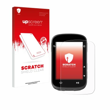 Vorderseite einer Produktverpackung mit dem Markenlogo upscreen. Daneben ist das Gerät CooSpo CS500 mit dem zugehörigen Displa