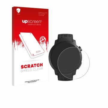 Vorderseite einer Produktverpackung mit dem Markenlogo upscreen. Daneben ist das Gerät Coros Pace Pro mit dem zugehörigen Disp