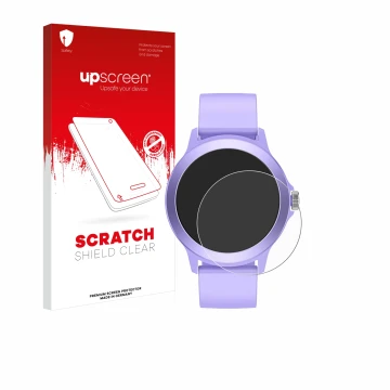 Vorderseite einer Produktverpackung mit dem Markenlogo upscreen. Daneben ist das Gerät SPC Smartee Duo Vivo 1.27