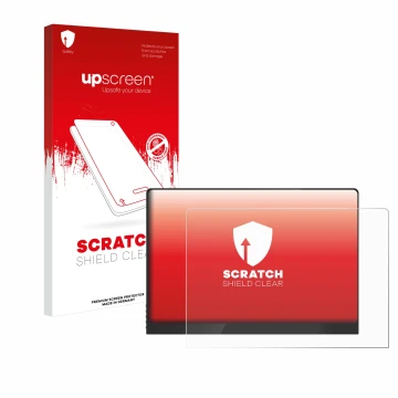 Vorderseite einer Produktverpackung mit dem Markenlogo upscreen. Daneben ist das Gerät Uperfect UColor O2 16