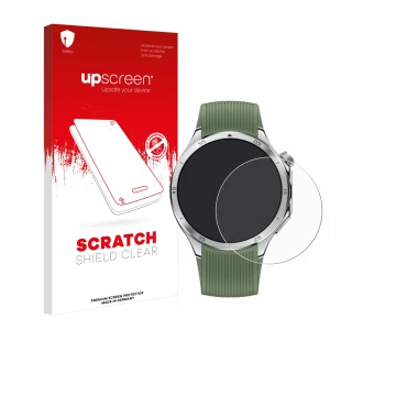 Vorderseite einer Produktverpackung mit dem Markenlogo upscreen. Daneben ist das Gerät OnePlus Watch 3 mit dem zugehörigen Dis