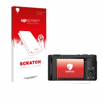 Vorderseite einer Produktverpackung mit dem Markenlogo upscreen. Daneben ist das Gerät Yashica City 200 mit dem zugehörigen Di