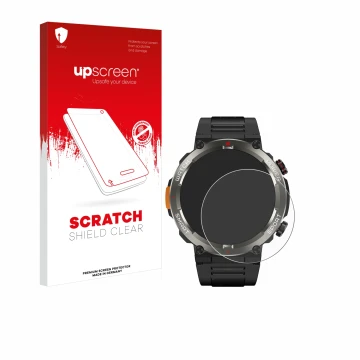 Vorderseite einer Produktverpackung mit dem Markenlogo upscreen. Daneben ist das Gerät Blackview W50 Pro 1.45