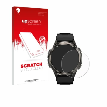 Vorderseite einer Produktverpackung mit dem Markenlogo upscreen. Daneben ist das Gerät Kospet Tank T3 Ultra 2 mit dem zugehöri