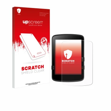 Vorderseite einer Produktverpackung mit dem Markenlogo upscreen. Daneben ist das Gerät Bryton Rider 17 mit dem zugehörigen Dis