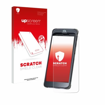 Vorderseite einer Produktverpackung mit dem Markenlogo upscreen. Daneben ist das Gerät Orderman 10 mit dem zugehörigen Display