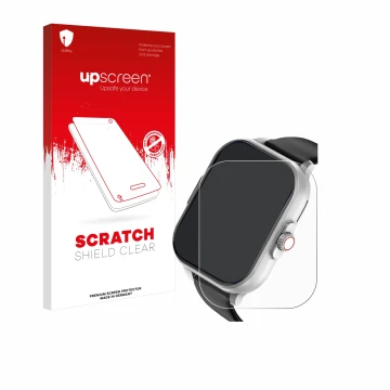 Vorderseite einer Produktverpackung mit dem Markenlogo upscreen. Daneben ist das Gerät YYKY E02 2.01