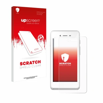 Vorderseite einer Produktverpackung mit dem Markenlogo upscreen. Daneben ist das Gerät Pax A50 wallee mit dem zugehörigen Disp