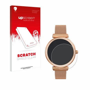 Vorderseite einer Produktverpackung mit dem Markenlogo upscreen. Daneben ist das Gerät NONGAMX Smartwatch 1.27
