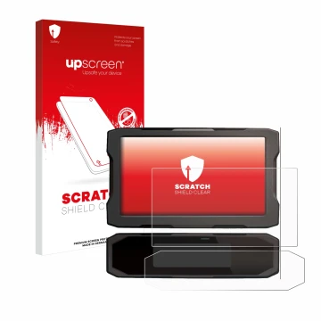 Vorderseite einer Produktverpackung mit dem Markenlogo upscreen. Daneben ist das Gerät Honda NT 1100 2021 mit dem zugehörigen 