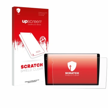 Vorderseite einer Produktverpackung mit dem Markenlogo upscreen. Daneben ist das Gerät Teyes CC3 9