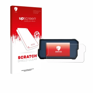 Vorderseite einer Produktverpackung mit dem Markenlogo upscreen. Daneben ist das Gerät KTM 390 / 890 Adventure 2020+ mit dem z