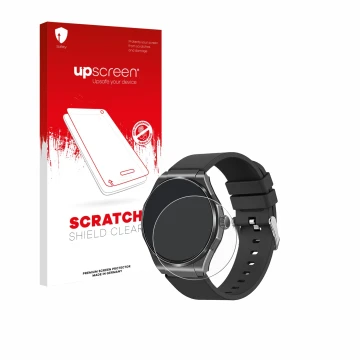 Vorderseite einer Produktverpackung mit dem Markenlogo upscreen. Daneben ist das Gerät Knauermann Pro 3 2024 (rund) mit dem zu