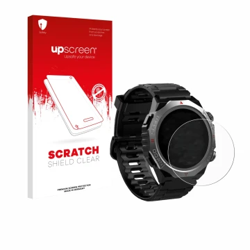 Vorderseite einer Produktverpackung mit dem Markenlogo upscreen. Daneben ist das Gerät Atheewon S10 1.39