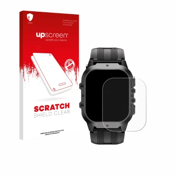 Vorderseite einer Produktverpackung mit dem Markenlogo upscreen. Daneben ist das Gerät Oukitel BT20 1.96