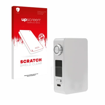 Vorderseite einer Produktverpackung mit dem Markenlogo upscreen. Daneben ist das Gerät Lost Vape Centaurus M200 mit dem zugehö