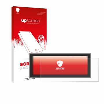 Vorderseite einer Produktverpackung mit dem Markenlogo upscreen. Daneben ist das Gerät Peugeot Partner (2025) mit dem zugehöri