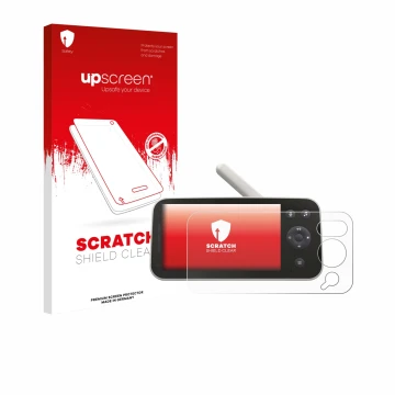 Vorderseite einer Produktverpackung mit dem Markenlogo upscreen. Daneben ist das Gerät Philips Avent SCD973/26 mit dem zugehör