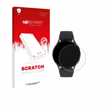 Vorderseite einer Produktverpackung mit dem Markenlogo upscreen. Daneben ist das Gerät Levowatch EDGY mit dem zugehörigen Disp