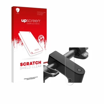 Vorderseite einer Produktverpackung mit dem Markenlogo upscreen. Daneben ist das Gerät Xiaomi Electric Scooter 4 mit dem zugeh